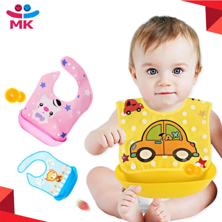 Multi%20Color%20Baby%20Eating%20Smock%20Adjustable%20Thin%20Bibs%20for%20Boys%20and%20Girls%20Waterproof%20Baby%20Reverse%20Dressing%20Children's%20Painting%20Clothes%20-%20Image%202