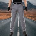 Men's Tactical Pants Multicket Elastic Waist  Trousers Male Casual Autumn Spring Cargo Pants For Men Slim Fit. 