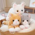 53CM Cute Simulated Cat Doll Plush Toy Stuffed Soft Animal Plush white Gray Kitten Pillow Kids Girls Birthday Gift Pet Toys Deco. 