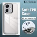 New Phone Case For Infinix Hot 40 Pro Free Fire 4G Cover Camera Protection Semi Transparent Soft Silicone Shockproof with Lens Protector Films for Infinix Hot 40 Pro Free Fire Case. 