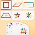 Kids Colorful Sticks Puzzle Logical Thinking Matching Games Children Early Learning Montessori Toys. 