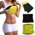 Rubber Sweat Slim Belt - Yellow and Black.