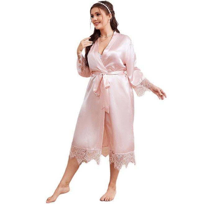 Ladies%20Relax%20Wear%20Plus%20Size%20Nightgown%20Simple%20Casual%20Cardigan%20Nightgown%20Long-Sleeved%20Home%20Service%20Long%20Bathrobe%20Ice%20Silk%20Pajamas%20-%20Image%206