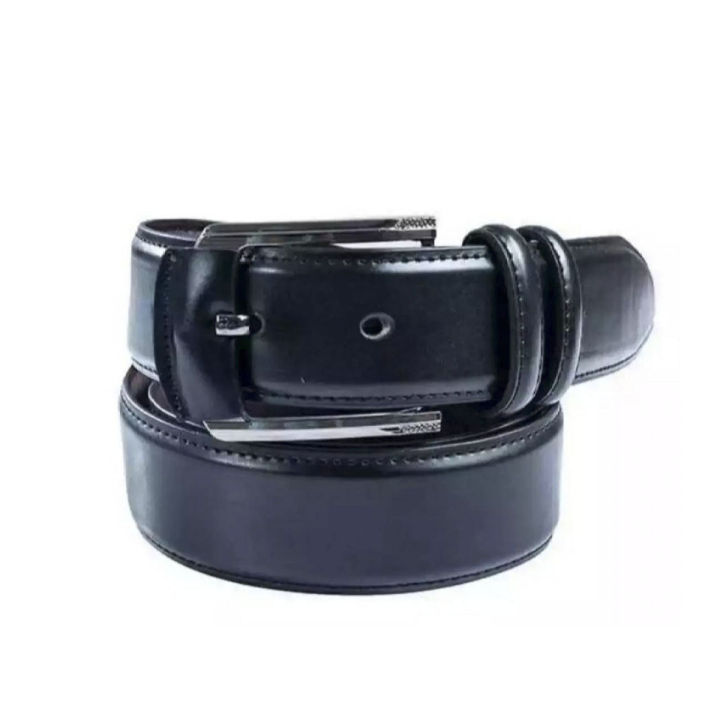 Black Artificial Leather belt for men