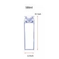 1000ml/500ml Milk Carton Water Bottle Transparent Plastic Milk Bottle Drinking Cup Clear Box Milk Storage Juice Tea Bottle.