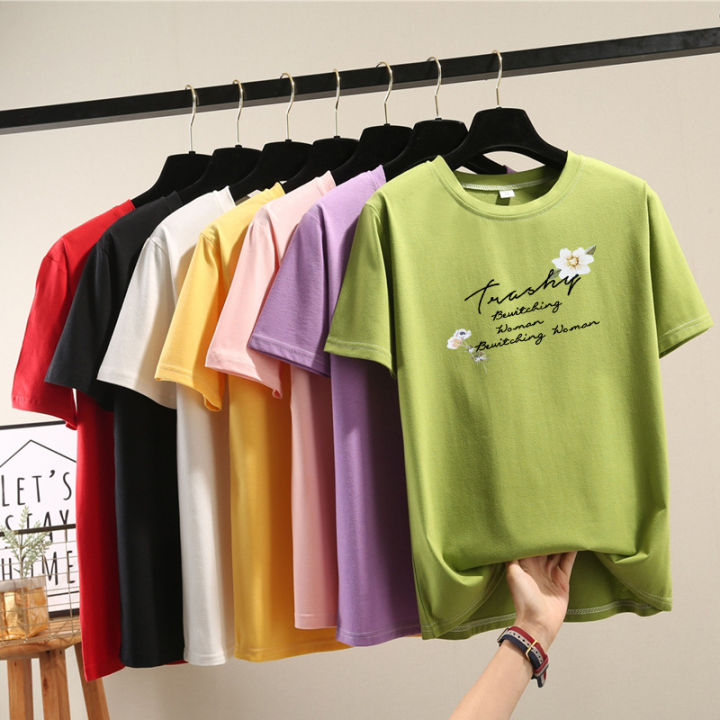 Summer%20New%20Short%20Sleeve%20T%20T-shirt%20Women's%20Korean-Style%20plus%20Size%20Women's%20Clothing%20Student%20Casual%20Top%20-%20Image%204