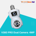 V380 PRO Dual Camera for Indoor Light Bulb Security Camera 360 Degree WiFi Security Cameras Night Vision 10x Hybrid Zoom for E27 Socket 4MP. 