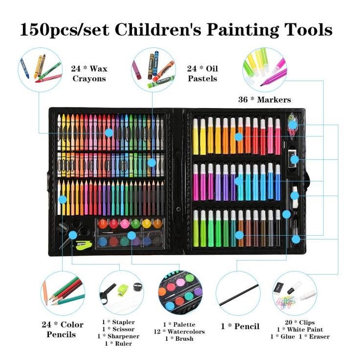 150%20Piece%20Deluxe%20Art%20Set%20for%20Kids%20with%20Pencils,%20Markers,%20Crayons,%20Pastels,%20and%20More%20-%20New,%20High-Quality%20Drawing%20and%20Painting%20Supplies%20-%20Image%208