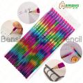 10pcs With Rubber Pencil Rainbow Wood Pencil Green Pencil Colorful Appearance Pen School HB Standard Easy Roll. 