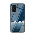 Phone Case Realme 7 Pro Back Cover Starry Moon and Star Tempered Glass Protector Couple Phone Cases for Realme 7 Pro Case. 