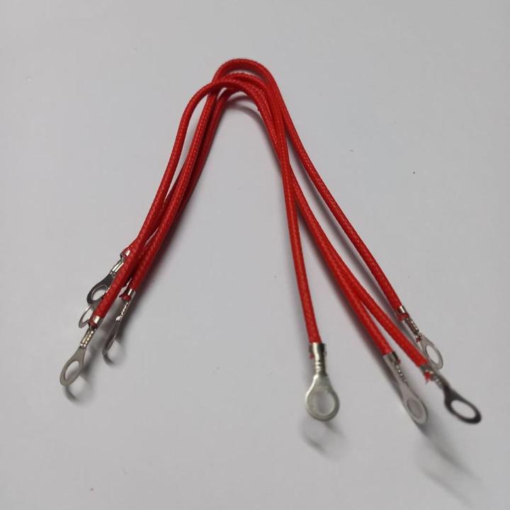 3Pcs Battery Cables With Terminals 4 AWG Battery Cables 7.5" Inch 190mm Long Inverter Cables Lugs For Car Marine Solar Positive RED Wire Cable