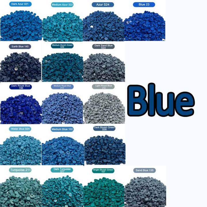300PCS Blue Color Round Tile 1x1 98138 Building Block Part Brick for Kids Pixel Art Remix Painting QR Code Gift Children DIY Toy