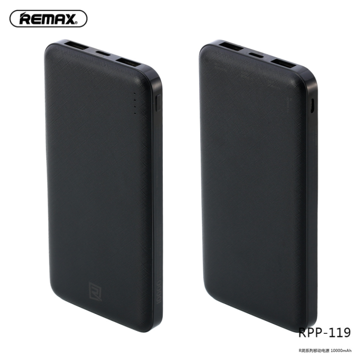 Remax rpp 119 10000mah পাওয়ার ব্যাংক ডুয়াল আউটপুট ফাস্ট চার্জিং (314160147) - 314160147