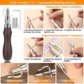 KAOBUY 50 Pcs leather Working Tool Set DIY Handmade Sewing Stitching Punching Cutting Carving Leather Craft Tools Amour zii. 