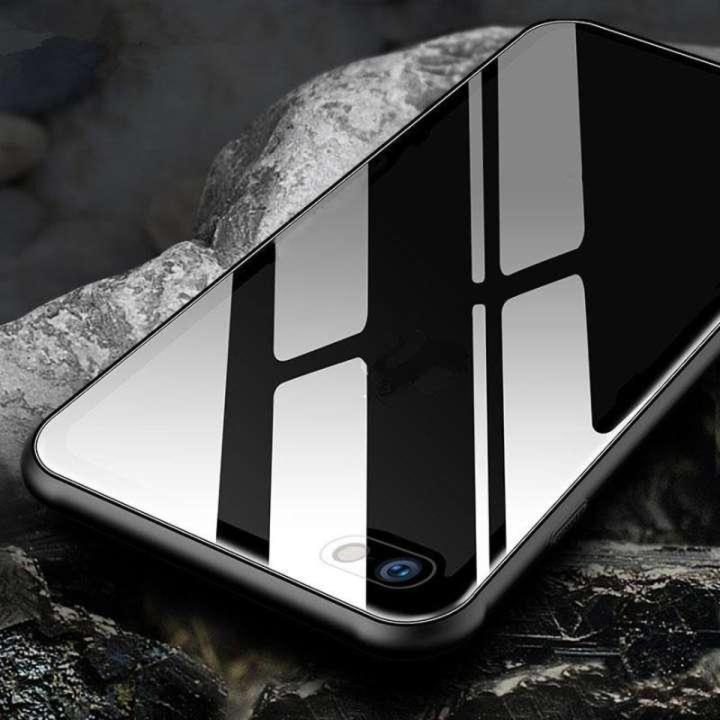 Vivo Y81i Y81 Back Cover Glass Case Black