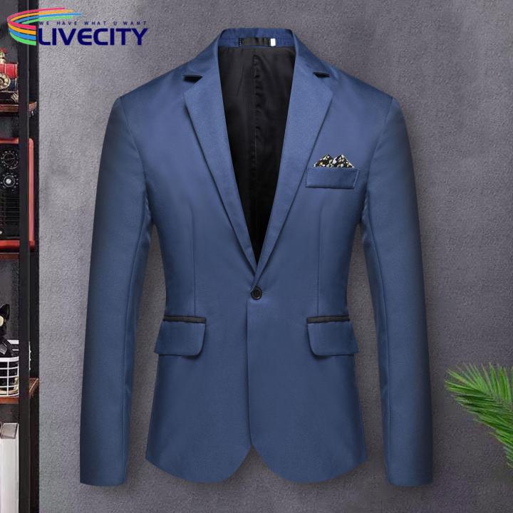Men%20Lightweight%20Stylish%20Slim%20Fit%20Suit%20Jacket%20for%20Business%20Wedding%20Black%20White%20Stitching%20less%20Than%20Wedding%20Party%20-%20Image%204