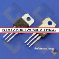 Industrial BTA12-600B 600V 12A TRIAC Thyristor IC TO-220 Package BTA12 TRIAC Thyristor IC Electrical Circuitry & Parts.