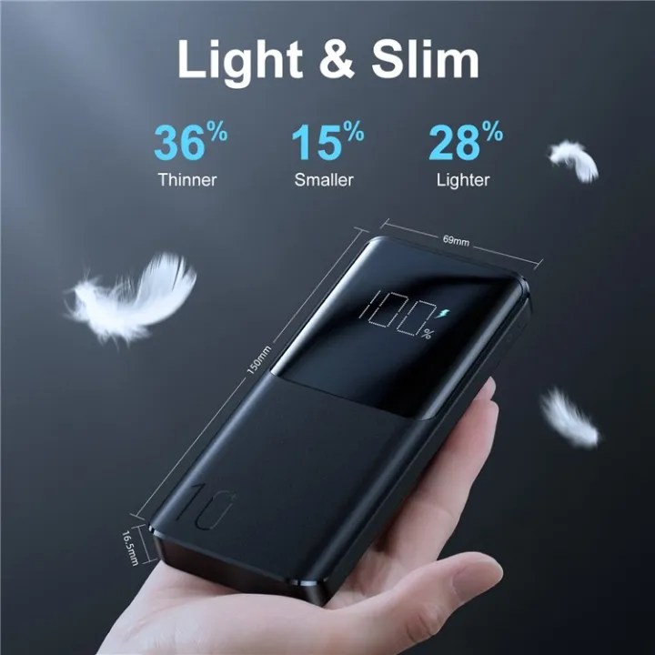 JOYROOM%20JR-T013%2015W%2010000mAh%20Fast%20Charging%20Power%20Bank%20Slim%20Lightweight%20LED%20Display%20External%20Battery%20Charger%20-%20Black%20-%20Image%203