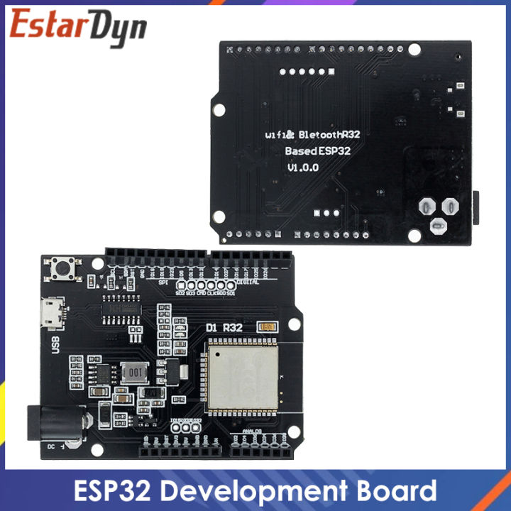 【The road to happiness Store】ESP32 For Wemos D1 Mini Arduino UNO R3 D1 R32 Wireless Bluetooth Development Board CH340 Memory One