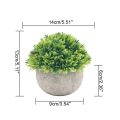 3 Pack Mini Artificial Plants Fake Green Grass Pot - multicolor. 