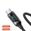 100W LED Display PD Fast Charging Cable Housing Nylon Cable. 