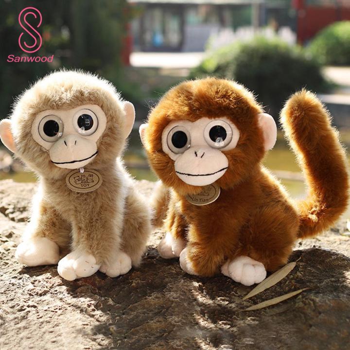 Deform-resistant Stuffed Toy Adorable Plush Monkey Doll with Big Eyes Long-tailed Stuffed Toy for Southeast Asian Buyers Plush Monkey Toy