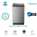 HISENSE 8 KG Top Load Washing Machine Titanium Gray With Bubble Clean technology | WTJA8012UT/BD3. 