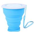 Portable Silicone Telescopic Drinking Collapsible Folding Cup For Travel Camping Volume:200ml. 