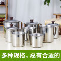 Thickened Stainless Steel Cup with Lid Metal Tea Jar Kindergarten Children's Small Water Cup with Handle Household Drinking. 