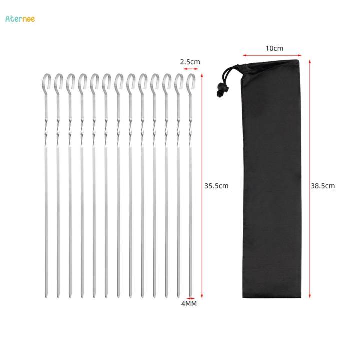12Pcs%20Kabob%20Skewers%20for%20Grilling%20Metal%20Flat%20Stainless%20Steel%20Long%20BBQ%20Skewers%2014%20Inch%20-%20Image%203