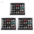 12 Pairs 4mm 6mm 7mm Crystal Magnetic Earrings Fake Ear Studs Mix Size Color. 