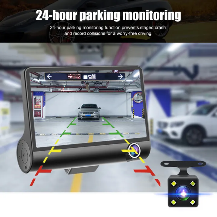 VSheng%201080P%20Dash%20Cam%203%20Channel%20Front%20Inside%20Rear%20Camera%20Recorder%204"%20Touch%20Screen%20Night%20Vision%20Loop%20Recording%20G-Sensor%20Parking%20Monitor%20-%20Image%206