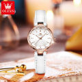 （New）OLEV Luxury Diamond-tudded Quartz Watch For Women Elegant Temperament Leather trap Waterproof Writwatch - 6645. 