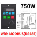 0.75KW Frequency Converter RS485 Add Motor Driver 750W MCU 220V Single Phase Input 220V Three-Phase Output Electric Inverter Superman.