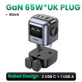 【Uno 65W GaN】UGREEN Uno Robot 65W USB C Charger 65W Mini Nexode Robot 3 Ports GaN Fast Adapter Wall Charger For iPhone 16 15 Max Pro Samsung Galaxy S24+ S24 Ultra/A Tecon Infinix  Note 30 Pro Itel P40+ Realme 8 Pro Galaxy AI Xiaomi 15 14 Pro Redmi K70 60. 