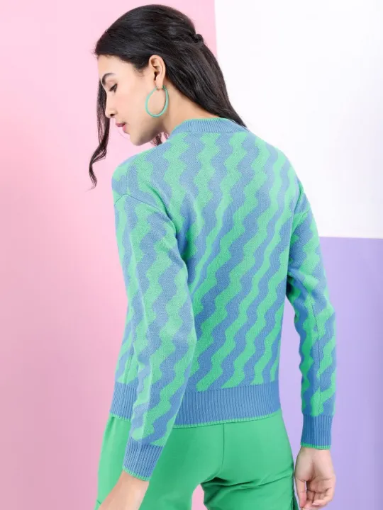 Pantoneclo%20Premium%20Women's%20/%20Girl's%20Round%20Neck%20Reversible%20Wavy%20Motif%20Sweater%20/%20Cardigan%20/%20Pullover%20-%20Image%208