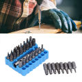 Screwdrivers Bits, 1/4in Hex Shank Various Sizes Security Screwdriver Bit for Maintenance.
