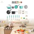 32 Pieces Kids Pretend Kitchen Cookware Appliance Pretend Play Toy Canned Toy Kitchen Accessories Playset for Toddler Birthday Gift Children. 