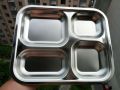 1 PCS 1 compartment Stainless Steel Cafeteria Tray. 