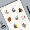 50Pcs Cute Cartoon Cat Stickers Funny Cat Memes Graffiti Stickers for Teens Adults Kids Waterproof Vinyl Stickers for Laptop Phone Guitar Water Bottles Luggage.