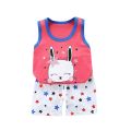 Children Sets Kids Vest Suit 2PCS Set Summer Cotton T-Shirt Girl Shorts Clothes Children Boys Girls Sleeveless Suit Wear Cloth.