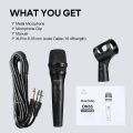 OneOdio ON55 Wired Vocal Microphone with 16.4ft XLR Cable & Mic Clips, ON/Off Switch, Metal Female, Cord Handheld Vocalist Mic for Singing, Speech, Wedding, Outdoor Activity, Guitar Amp, Mixer. 
