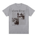slowdive Men's clothing short sleeved pure cotton T-shirt Men's fashion breathable minimalist T-shirt Japanese anime pattern. 