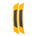 【DATA FROG Global MALL】2/4Pcs 5D Fiber Car Wheel Carbon Eyebrow Reflective Warning Stickers Safety Warning Light Reflector Protective Sticker. 