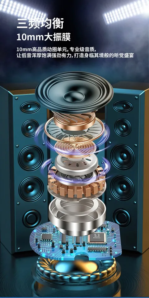 PRO50 digital display bluetooth headset cross-border wireless TWS earphone ENC noise cancelling headset Bluetooth 5.0