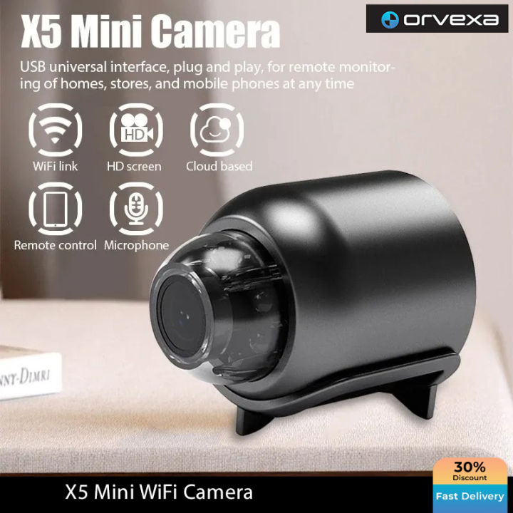 X5 Mini WiFi Camera Included Sound Detector App Control for Home Office Micro USB Baby Monitor Take Screenshots Record Videos Wifi Camera Mini Camera Wireless Camera Mini Wifi Camera