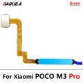 New For Xiaomi Poco M3 Pro / Redmi Note 10 5G Home Button FingerPrint Touch ID Sensor Flex Cable Replacement Parts.