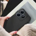 Tokifu For Realme C63 Back Cover Matte Simple Solid Color Soft Silicone TPU Case. 