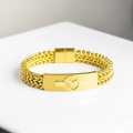Stainless Steel Bracelet for Men Black Color 5*10 [21cm]. 