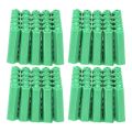 100Pcs M6 Expansion Pipe Plastic Wall Plug Fixing Tube Green H MF.